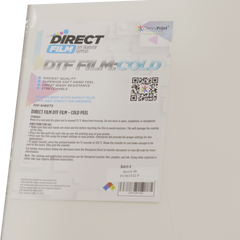 DTF Instant Hot Peel Film – 13" x 19" – 100 Pack